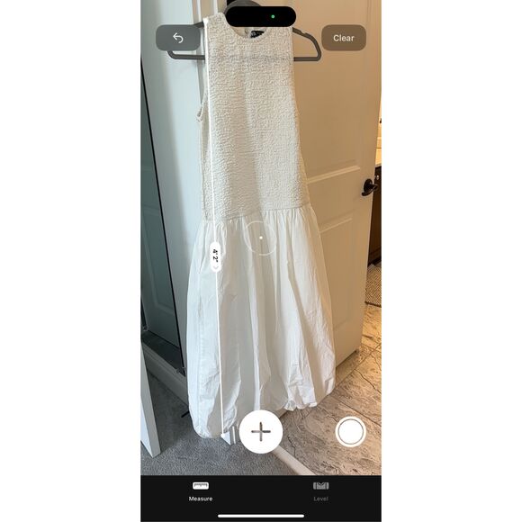 NWOT ZARA ⭐️VIRAL⭐️ WHITE SLEEVELESS BALLOON POPLIN DRESS Sz Sm $118 - Picture 9 of 9